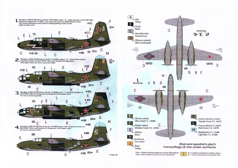 Douglas a-20 Havoc чертежи