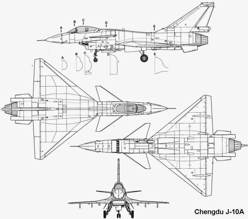 Chengdu j 10 чертеж