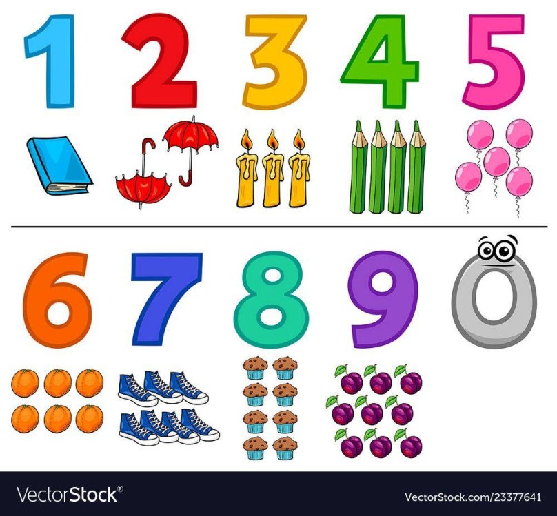 Числа мультяшный