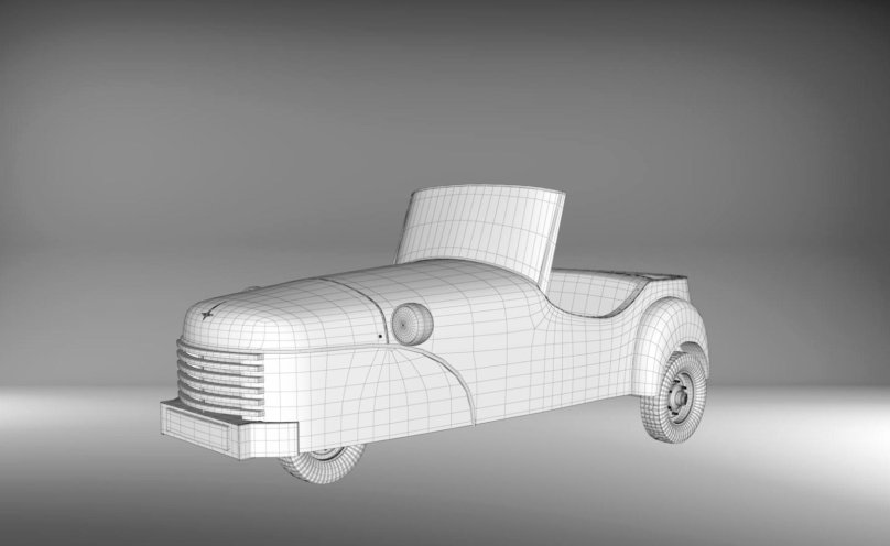 3д модель старинного автомобиля