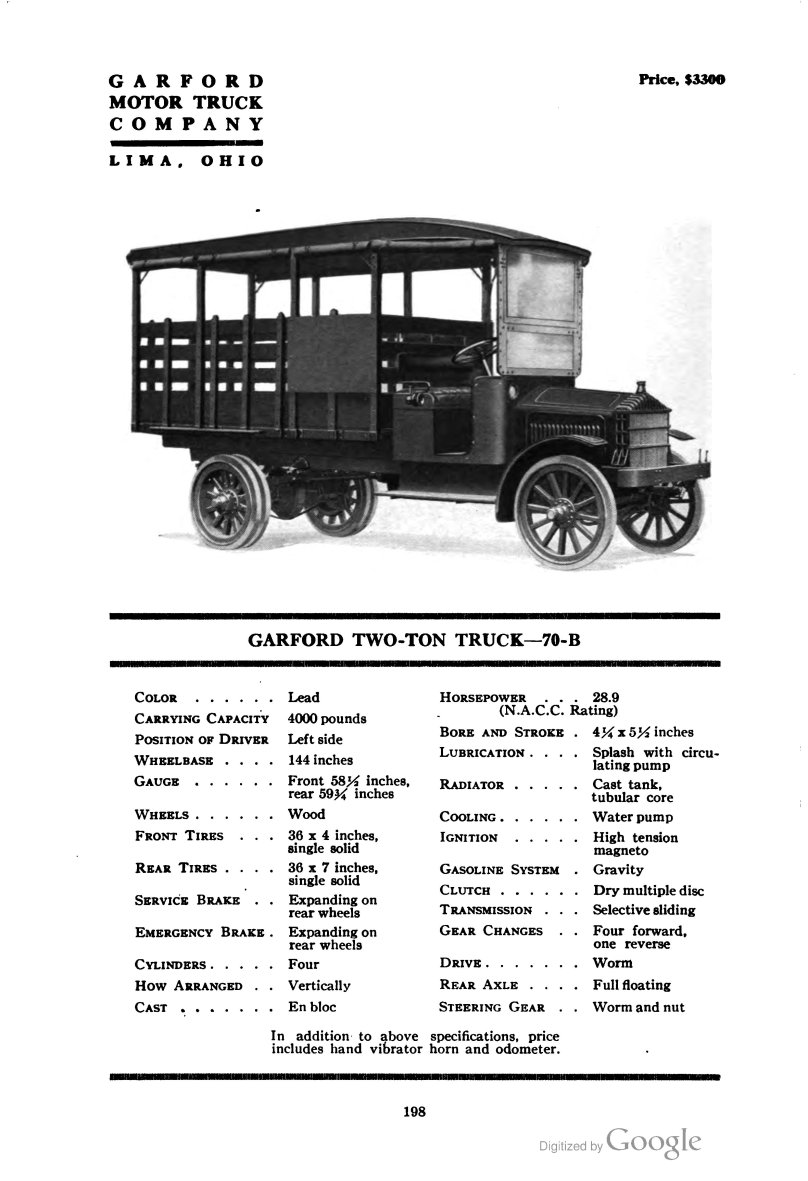 Garford 5 ton Truck 1913