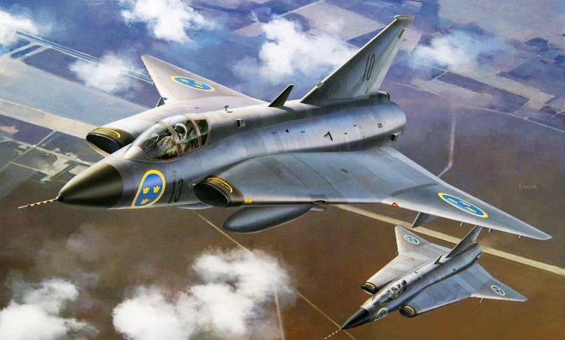 Самолет Сааб 35 Дракен