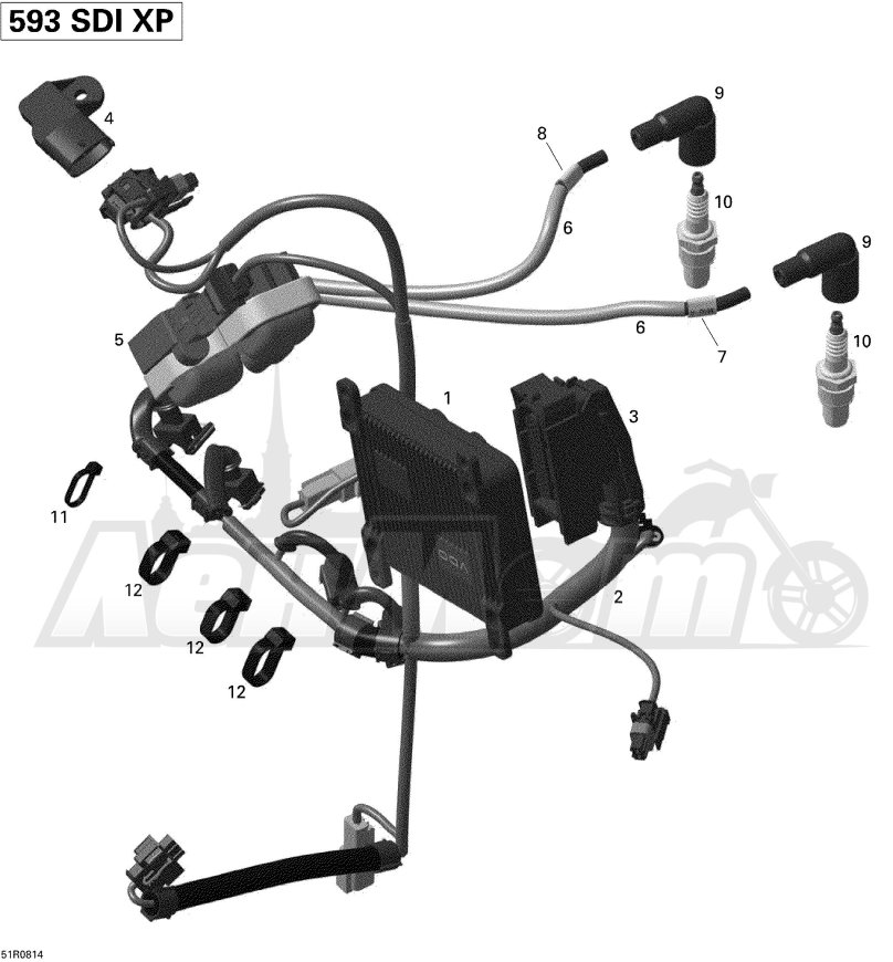 Топливный насос SPI для снегохода BRP 600 SDI