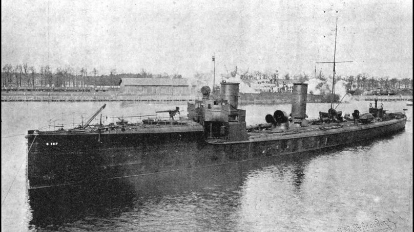 German Destroyer Torpedo loading