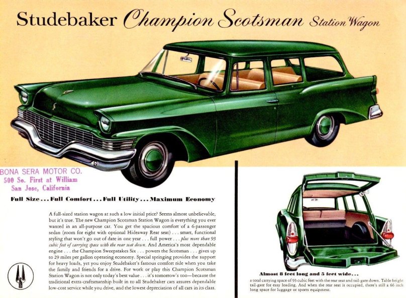 Studebaker Corporation Модельный ряд