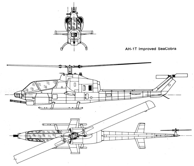 Вертолет Ah-1g Cobra чертежи