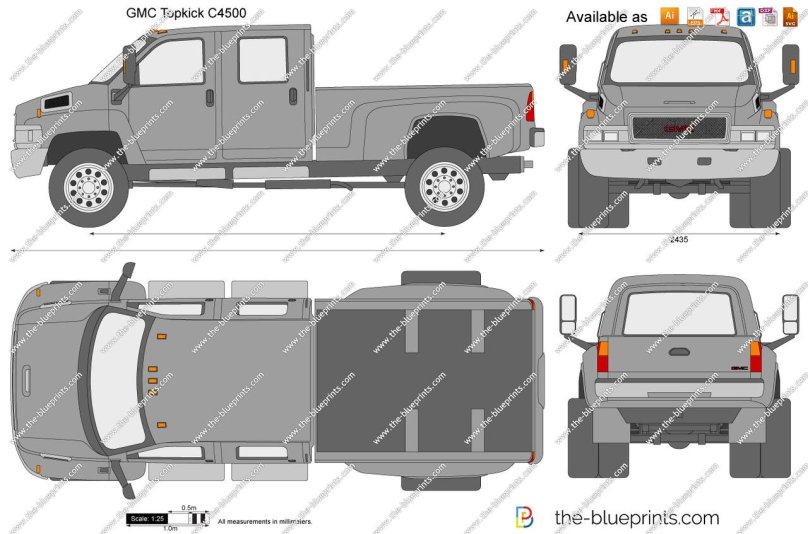 GMC TOPKICK c4500 Размеры