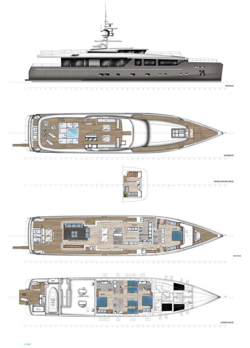 85+ Superyacht Layout