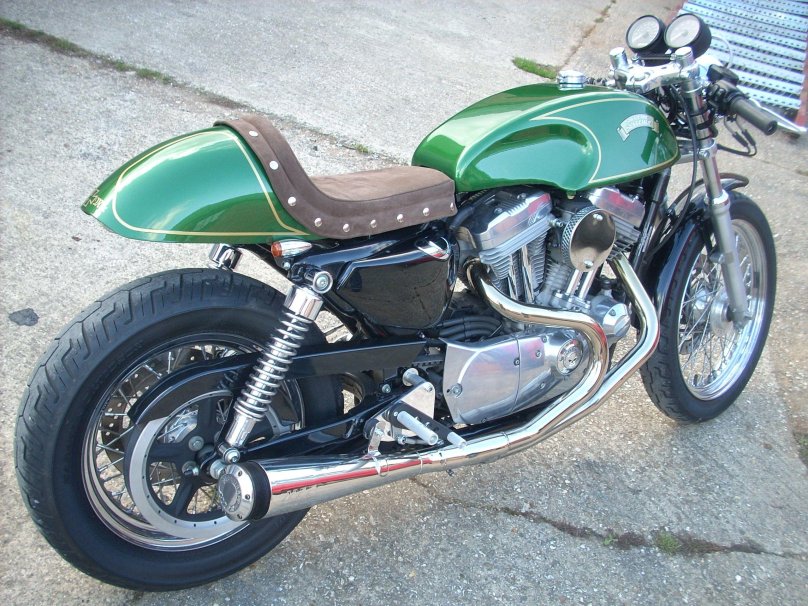 British Racing Green Motorcycle