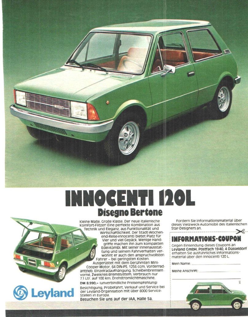 Инноченти автомобиль