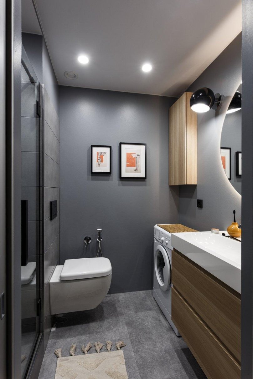Графитовая ванная комната