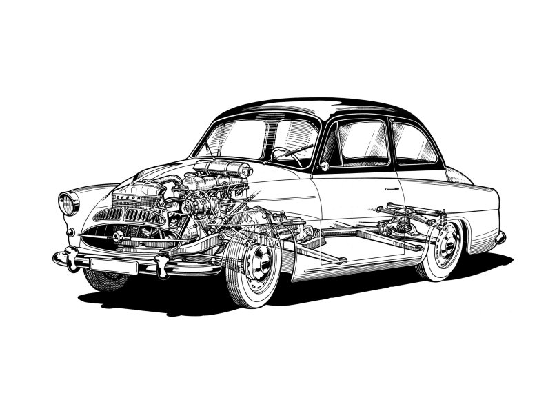 Раскраска Шкода