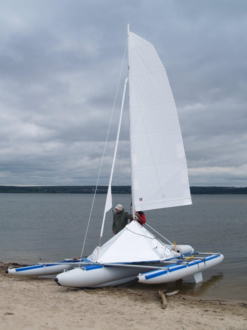 Надувной катамаран т-60 тримаран