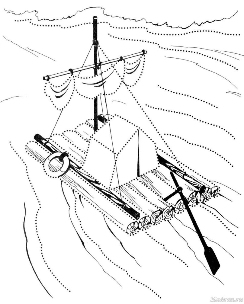 Плот кон Тики рисунок