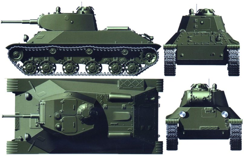 Танк т 50 сбоку