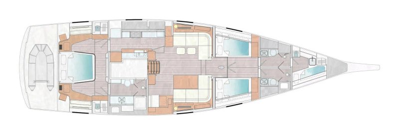 Yachts for sale 86 m Interior Layout