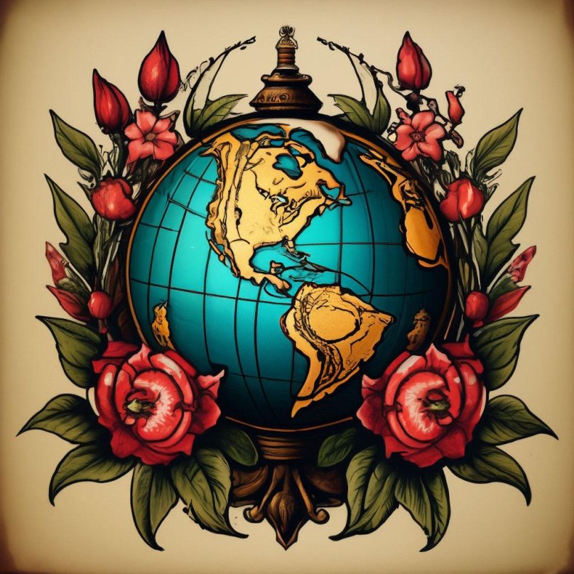 Глобус скетч