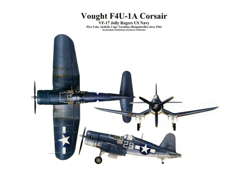 Chance Vought f4u Corsair чертёж