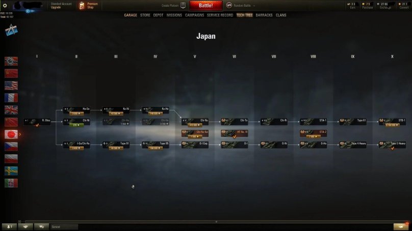 Японская ветка в World of Tanks 2023