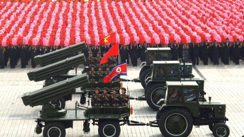 РСЗО КНДР на тракторе