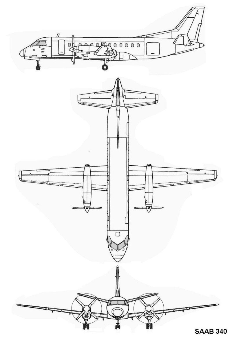 Saab 340 самолет