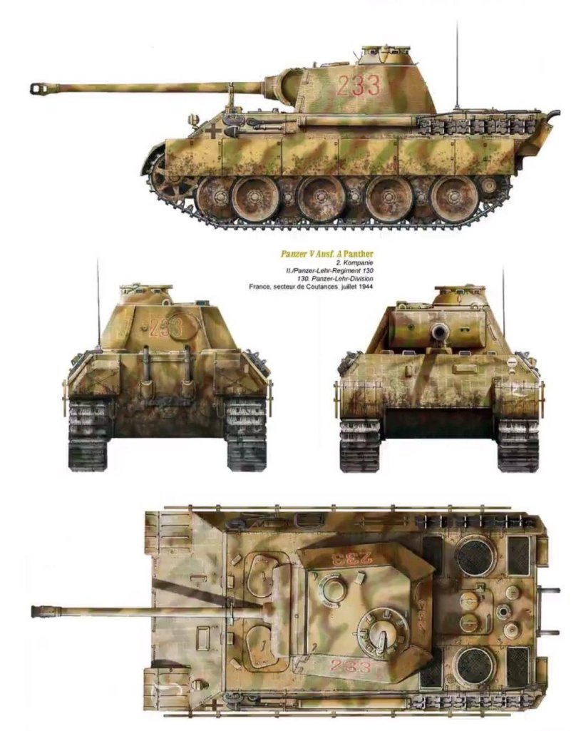 Танк пантера камуфляж 1944