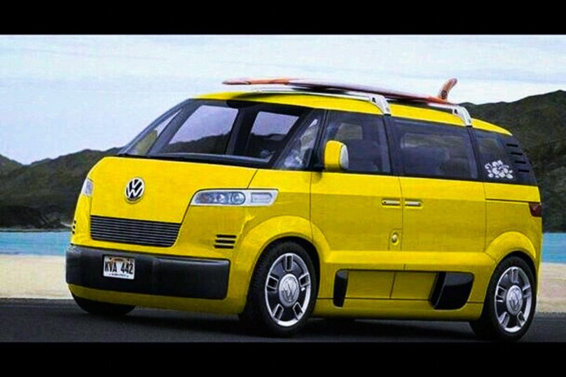 Фольксваген минивэн желтый