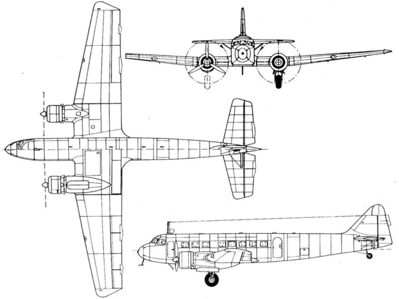 Чертеж Bloch MB.480