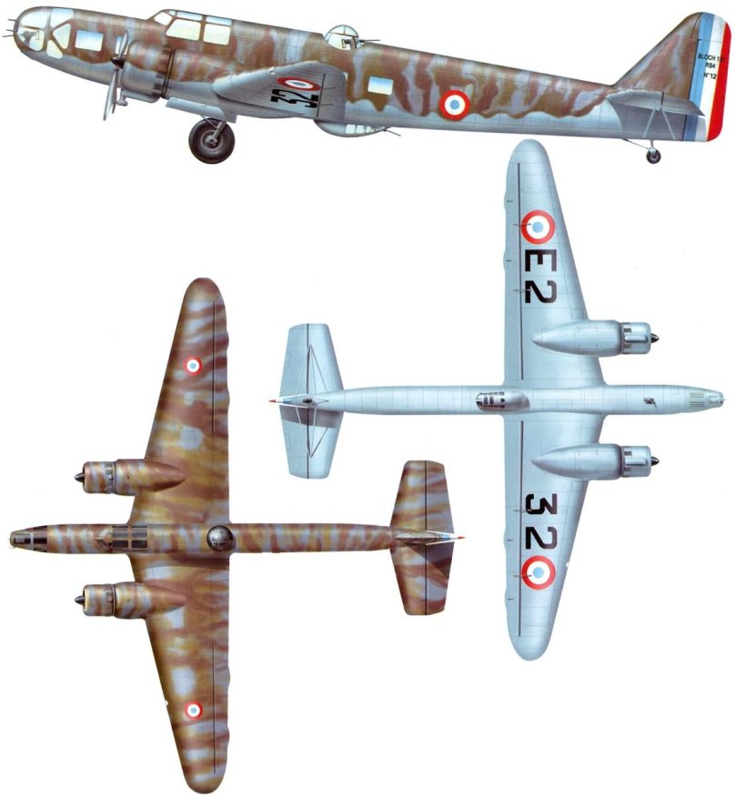 Чертежи Bloch м.в.200, бомбардировщик