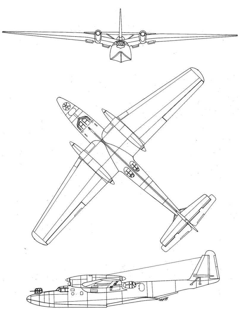 Dornier do 26 чертежи