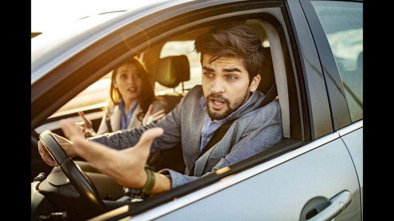 Человек застрял в пробке