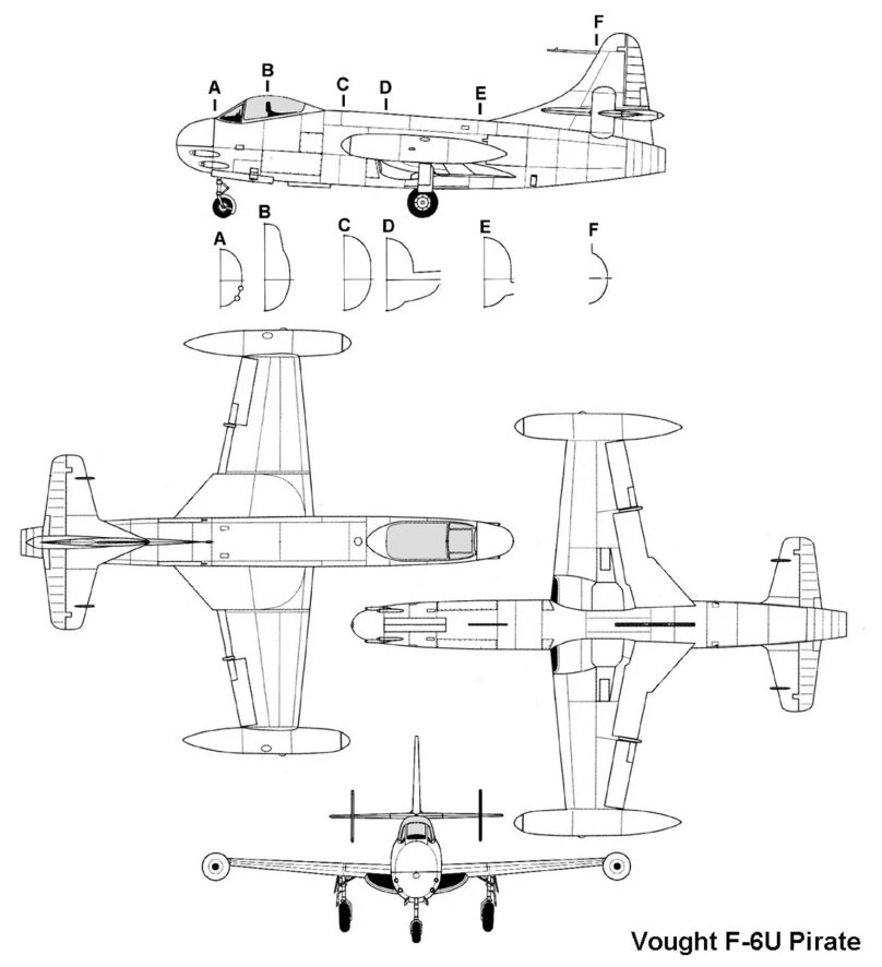 Vought f6u Pirate схемы