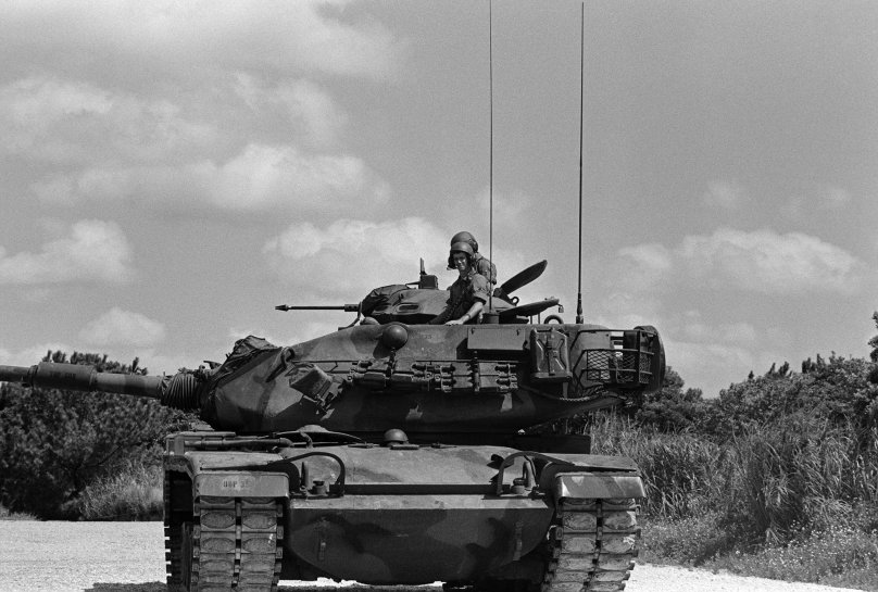 M60 танк черно белое фото