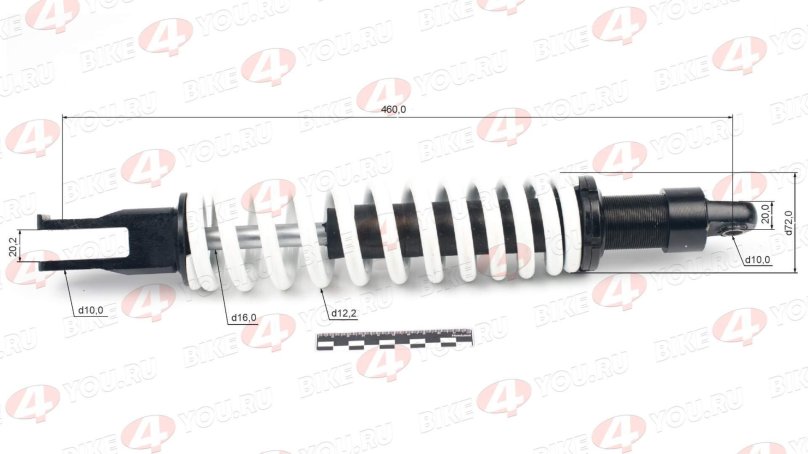 Motoland XR 250 задний амортизатор