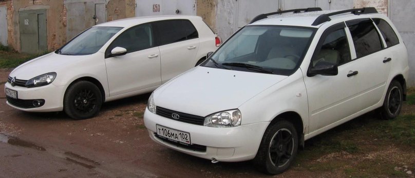 Лада Калина универсал 1 белая