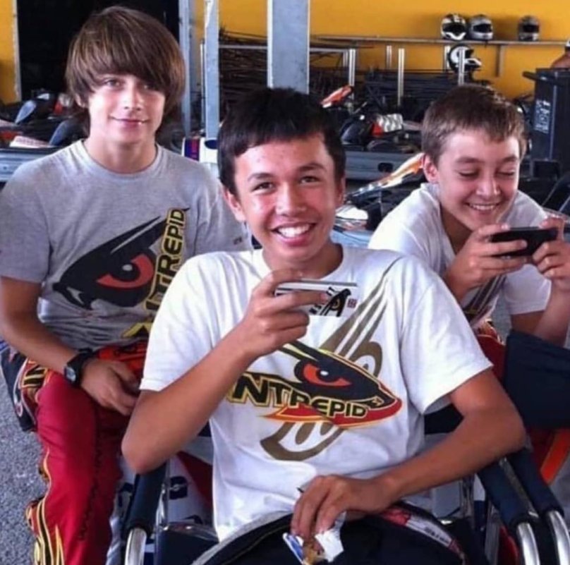 Джордж Рассел Алекс Албон и Ландо Норрис