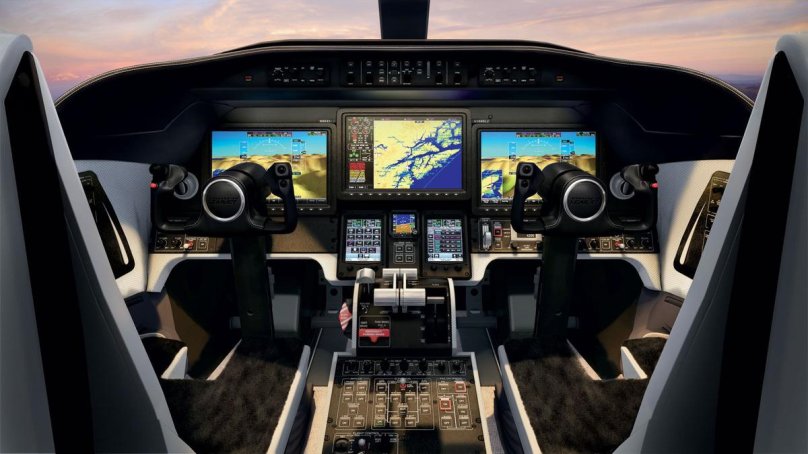 Learjet 75 кабина
