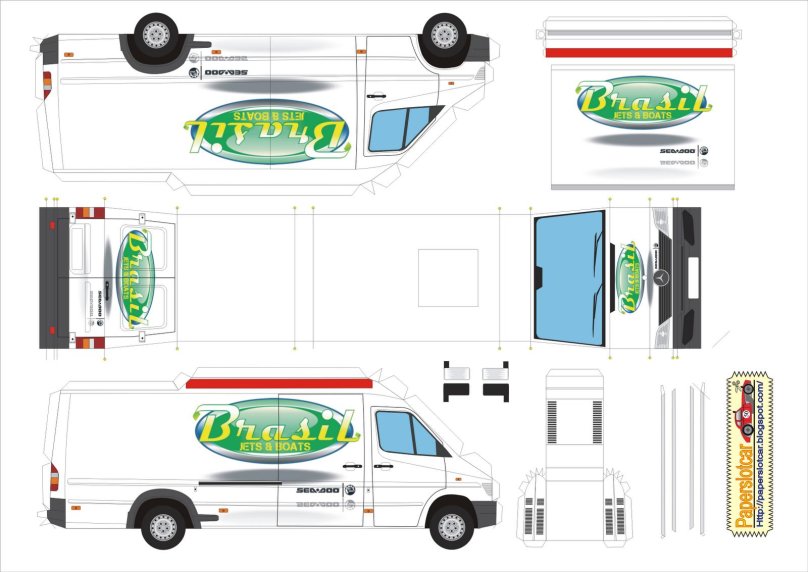 Машина из бумаги Мерседес Спринтер