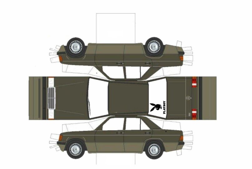 Бумажная модель Mercedes Benz w210