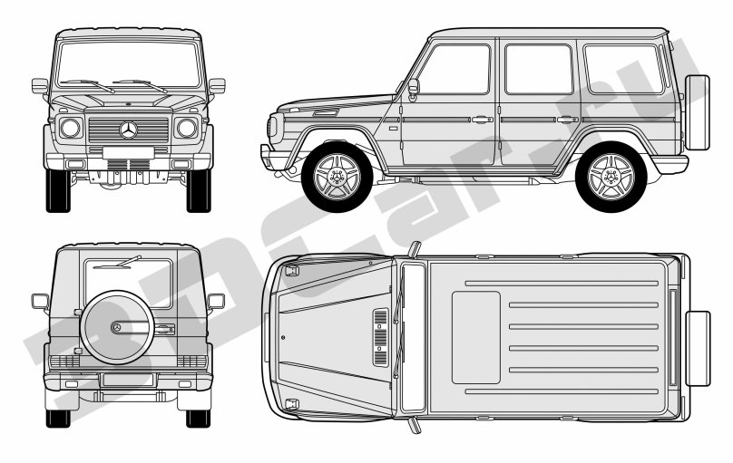 Мерседес Гелендваген g 63 чертежи