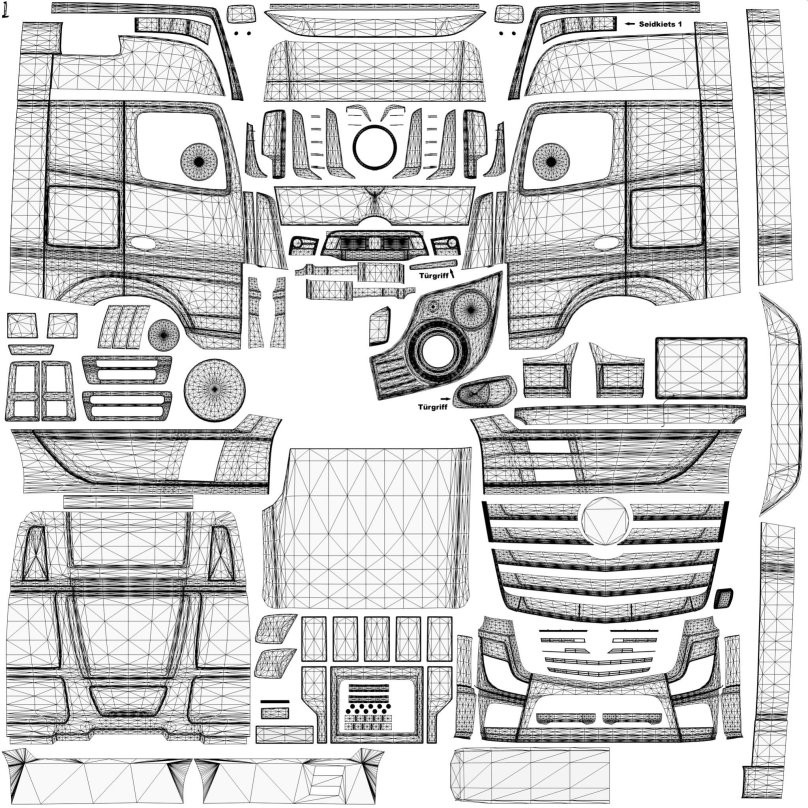 Mercedes Benz Actros чертеж