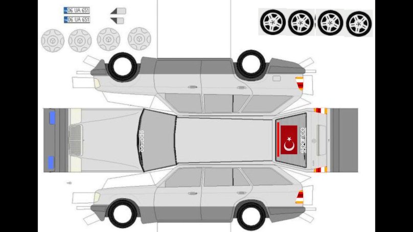 Мерседес 124 развертка