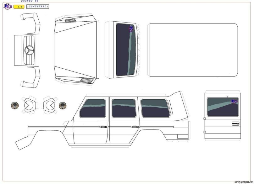 Мерседес 124 развертка