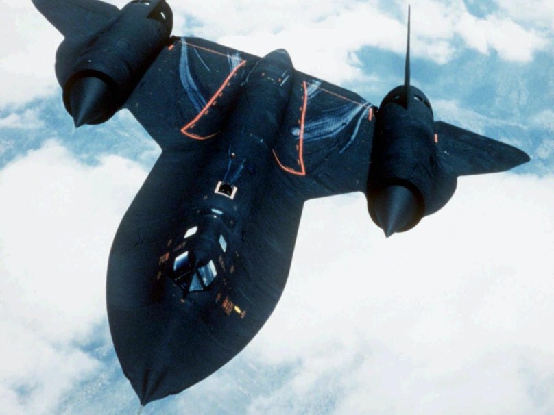 Самолет SR 71 Blackbird черный Дрозд