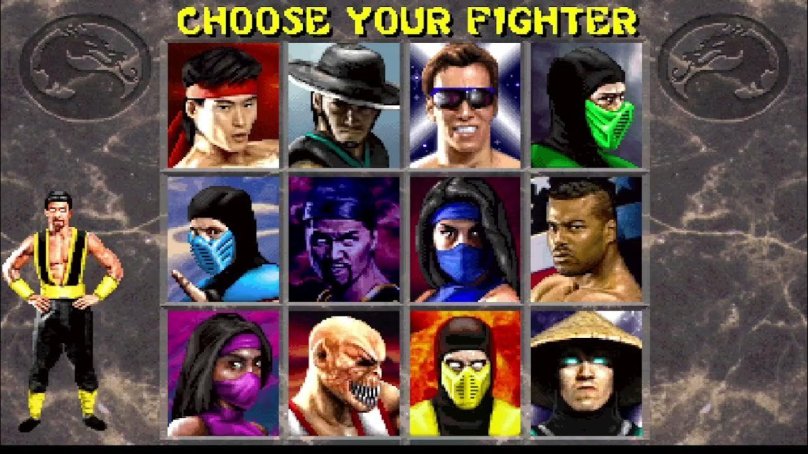Mortal Kombat 1992 Roster