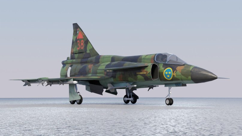 Сааб-37 Вигген истребитель
