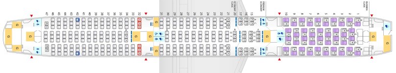 Boeing 787 Dreamliner салон схема