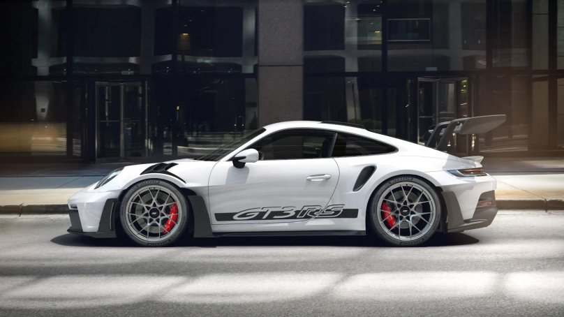 Porsche gt3 RS бежевая сбоку