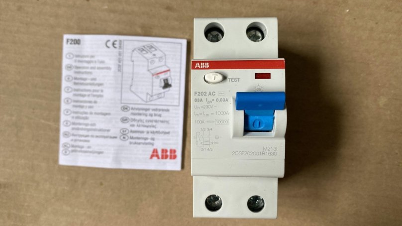 УЗО ABB f202 AC-63/0,03