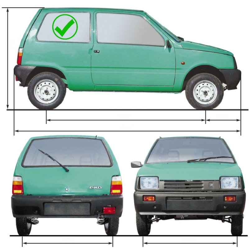 Габариты ВАЗ 1111 Ока